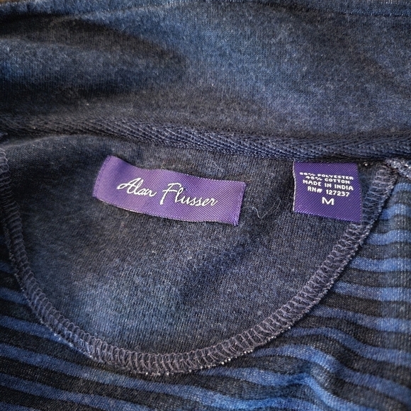 ALAN Flusser Men's Sweater Full-Zip Vest - Medium - Poly-Cotton Knit - Golf T19 - Picture 7 of 8